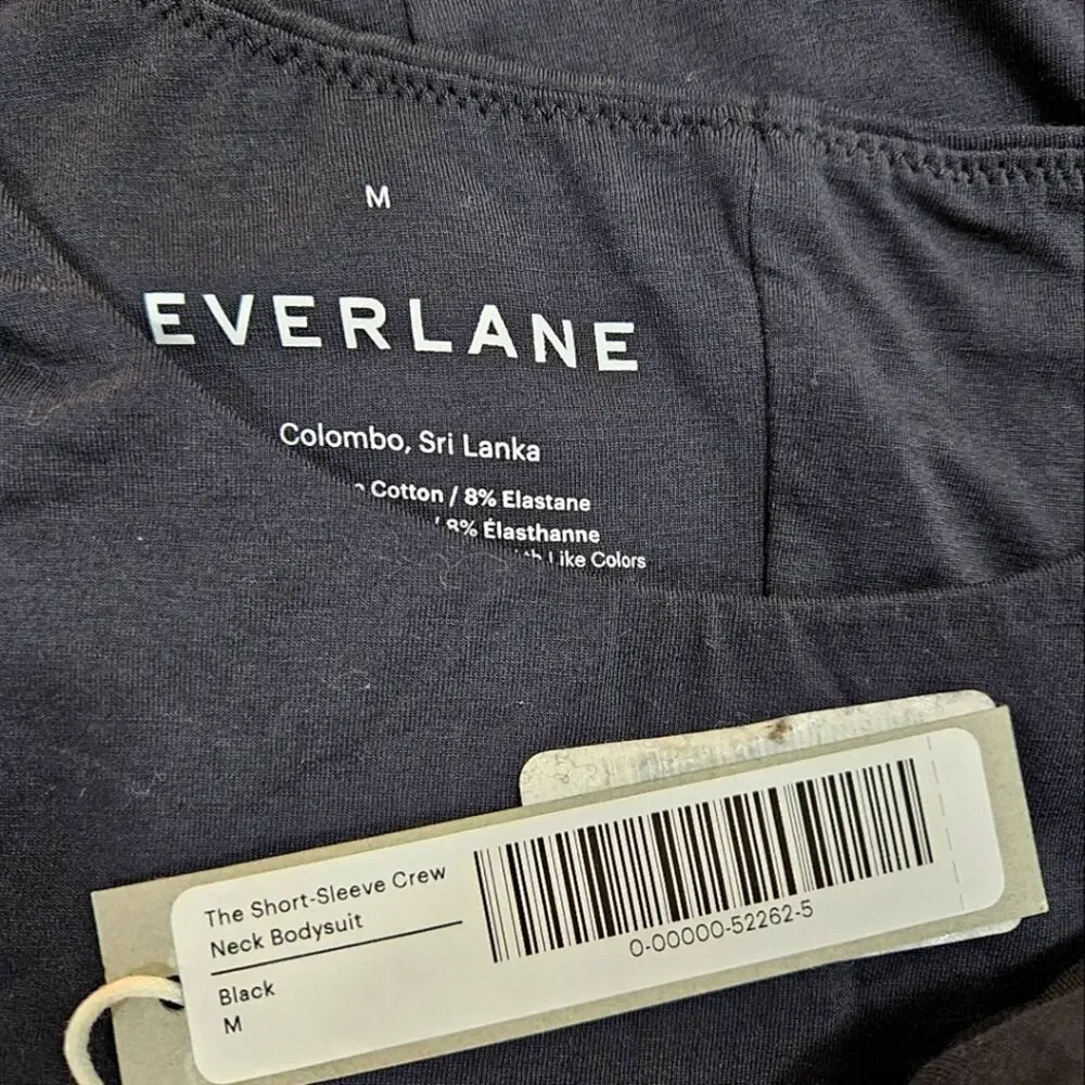 NWT Everlane The Short Sleeve Crewneck Bodysuit Size M - Picture 4 of 7